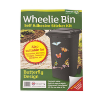 3 x Rowan Wheelie Bin Stickers - Self Adhesive - Butterfly