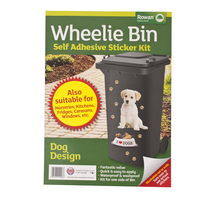3 x Rowan Wheelie Bin Stickers - Self Adhesive - Dogs
