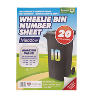 3 x Rowan Wheelie Bin Vinyl Numbers - Meadow
