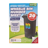 3 x Rowan Wheelie Bin Vinyl Numbers - Rainbow