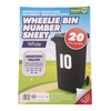 3 x Rowan Wheelie Bin Vinyl Numbers - White