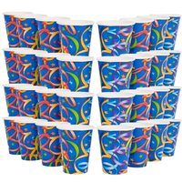32 x Amscan Disposable Tablewear Paper Party Cup - Streamers
