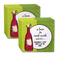 32 x Amscan Tablewear Cover Party Birthday Serviette Napkins - Wine