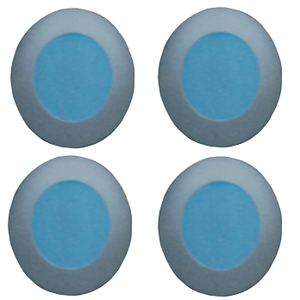4 x GET 1W Blue LED IP54 Steel Effect Ceiling Luminaire