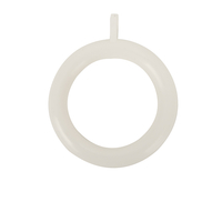 4 x Harrison Drape Curtain Rings - White - 28mm