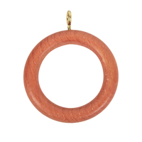 4 x Harrison Drape Wood Curtain Rings - Pomegranate - 28mm