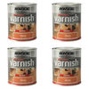 4 x Ronseal Floor Varnish - D/Hard - 250ml Cherry Gloss