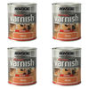 4 x Ronseal Floor Varnish - D/Hard - 250ml Cherry Gloss