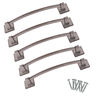 5 x Bow Cabinet Door Handles - Antique Silver - 128mm