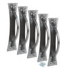 5 x Bow Cabinet Door Handles - Steel - 96mm