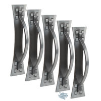 5 x Bow Cabinet Door Handles - Steel - 96mm