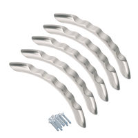 5 x Bow Cabinet Door Handles - Steel - 96mm