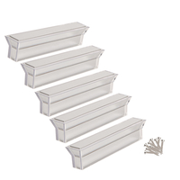 5 x Cabinet Door Handles - Plastic & Chrome - 96mm
