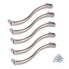 5 x Curved Cabinet Door Handles - Steel - 96mm