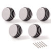 5 x Decorative Wooden Door Stops - Silver - 32mm