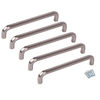 5 x Kitchen Cabinet Door Handles - Nickel - 136mm