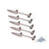 5 x Knife Cabinet Door Handles - Antique Silver - 64mm