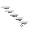 5 x Modern Cupboard Door Knobs - Chrome
