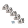 5 x Oval Cupboard Door Knobs - Steel