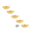 5 x Pull Cabinet Door Handles - Gold - 64mm