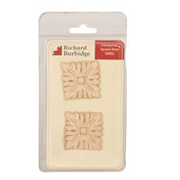 5 x Richard Burbidge Wooden Ornament - Edwardian Square Rose