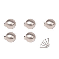 5 x Round Cupboard Door Knobs - Steel