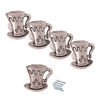 5 x Siro Modern Cupboard Door Knobs - Silver