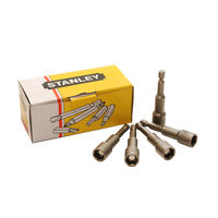 5 x Stanley Magnetic Drill Bit Nut Drivers - 10mm x 65mm - 3-68-214