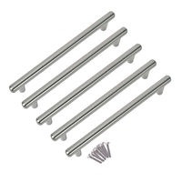 5 x T Bar Kitchen Cabinet Door Handles - Nickel - 128mm