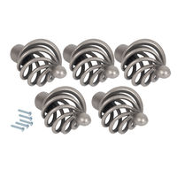 5 x Twist Cage Cupboard Door Knobs - Steel