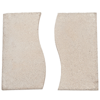 84 x Patio Paving Edge Slab - Textured Wavey Grey - 450 x 225mm 8.5m2