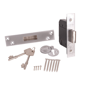 Abus Mortice Deadlock - Satin Chrome - 64mm