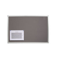Acco Grey Office Noticeboard - Aluminium Frame - 120 x 180cm