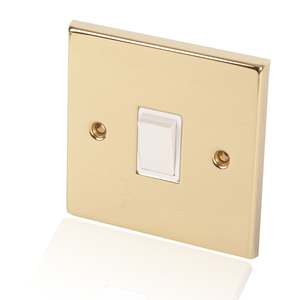 Alto Light Switch - Brass - 1 Gang 2 Way