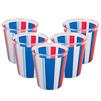 Amscan Party Plastic Drinking Beaker Tumbler Cup - Stripes