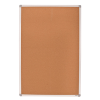 Bi-Office Cork Office Noticeboard - White Aluminum - 90 x 60cm