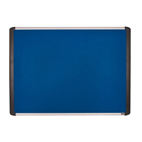 Bi-Office Felt Office Noticeboard - Aluminum/Blue - 120 x 90cm