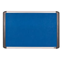 Bi-Office Felt Office Noticeboard - Aluminum/Blue - 90 x 60cm