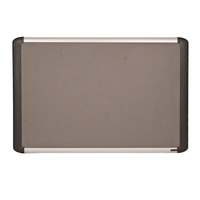 Bi-Office Felt Office Noticeboard - Aluminum/Grey - 90 x 60cm