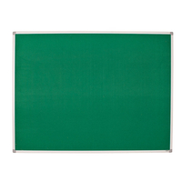 Bi-Office Felt Office Noticeboard - White Aluminum/Green - 120 x 90cm