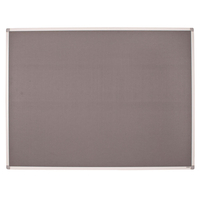 Bi-Office Felt Office Noticeboard - White Aluminum/Grey - 120 x 90cm