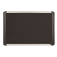 Bi-Office Foam Office Noticeboard - Aluminum/Black - 90 x 60cm