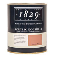 Craig & Rose Acrylic Eggshell Paint - Venetian Red - 750ml