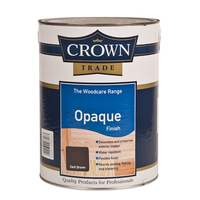 Crown Woodcare Opaque Finish Paint - Dark Brown - 5L