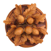 Decorative Resin Curtain Holdback Light Wood Acorn