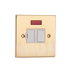 GET Fused Spur Connection Unit - Polished Brass & White - 13Amp