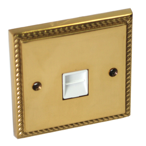 GET Georgian Rope Brass Plated Telephone Socket