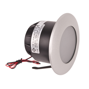 GET IP54 Steel Effect Ceiling Luminaire - 1W LED - Blue