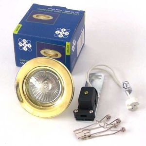 GET Low Voltage Fixed Downlighter 50W Brass Effect