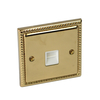 Newlec Georgian Rope Brass Plated Telephone Socket